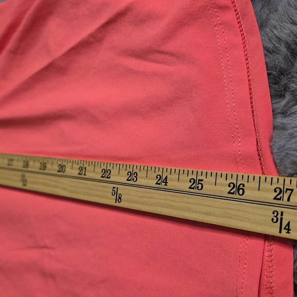 Chico's  Pink Coral Henley Short Sleeve Fun Tie Sleeves Size 2 / Large 12/14 - Picture 9 of 10